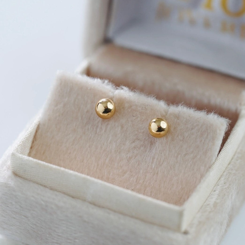 Topos Bola Lisa 0.52gr 4mm Oro Amarillo