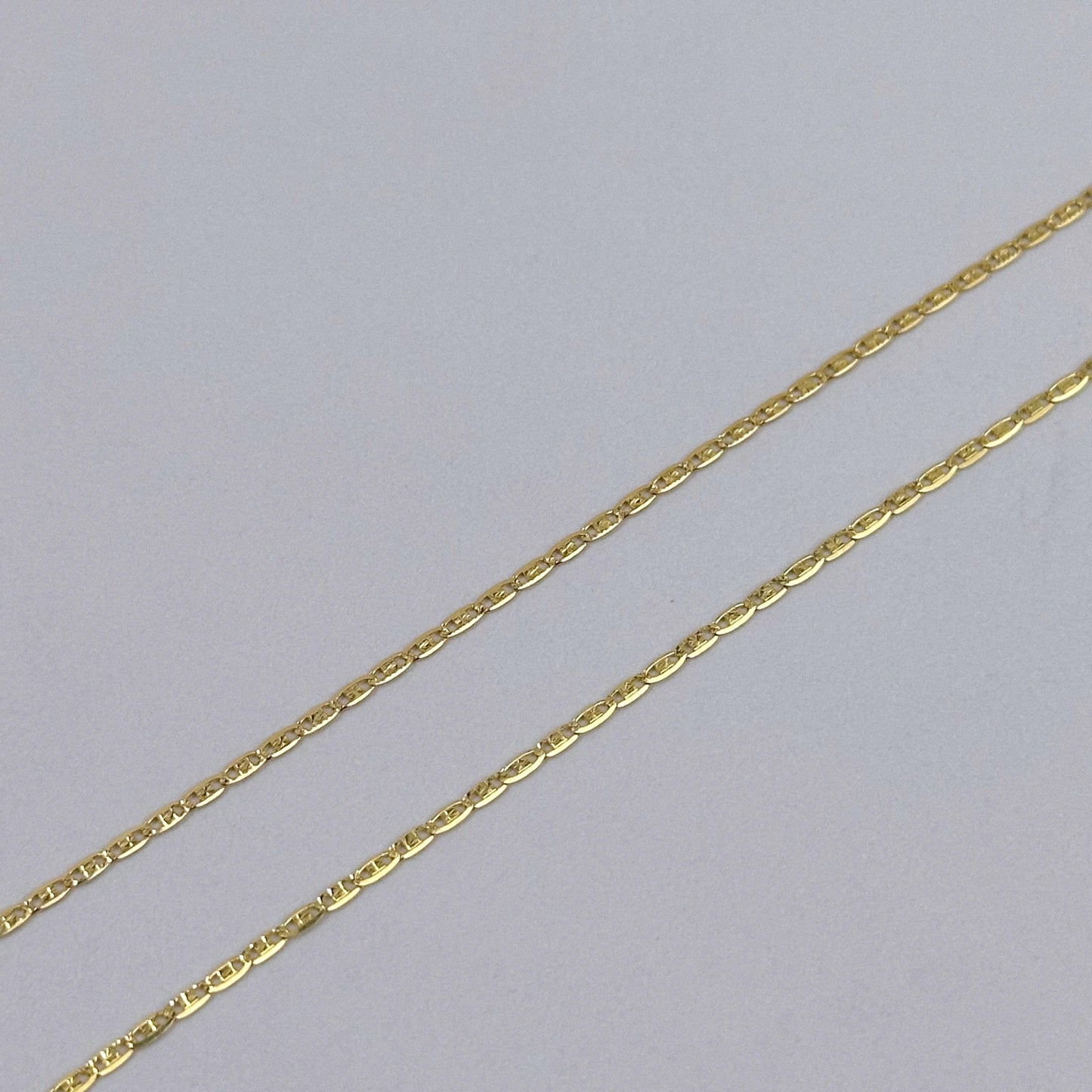 Cadena Escalera Plana De 1.85gr 50cm Oros Amarillo Italy