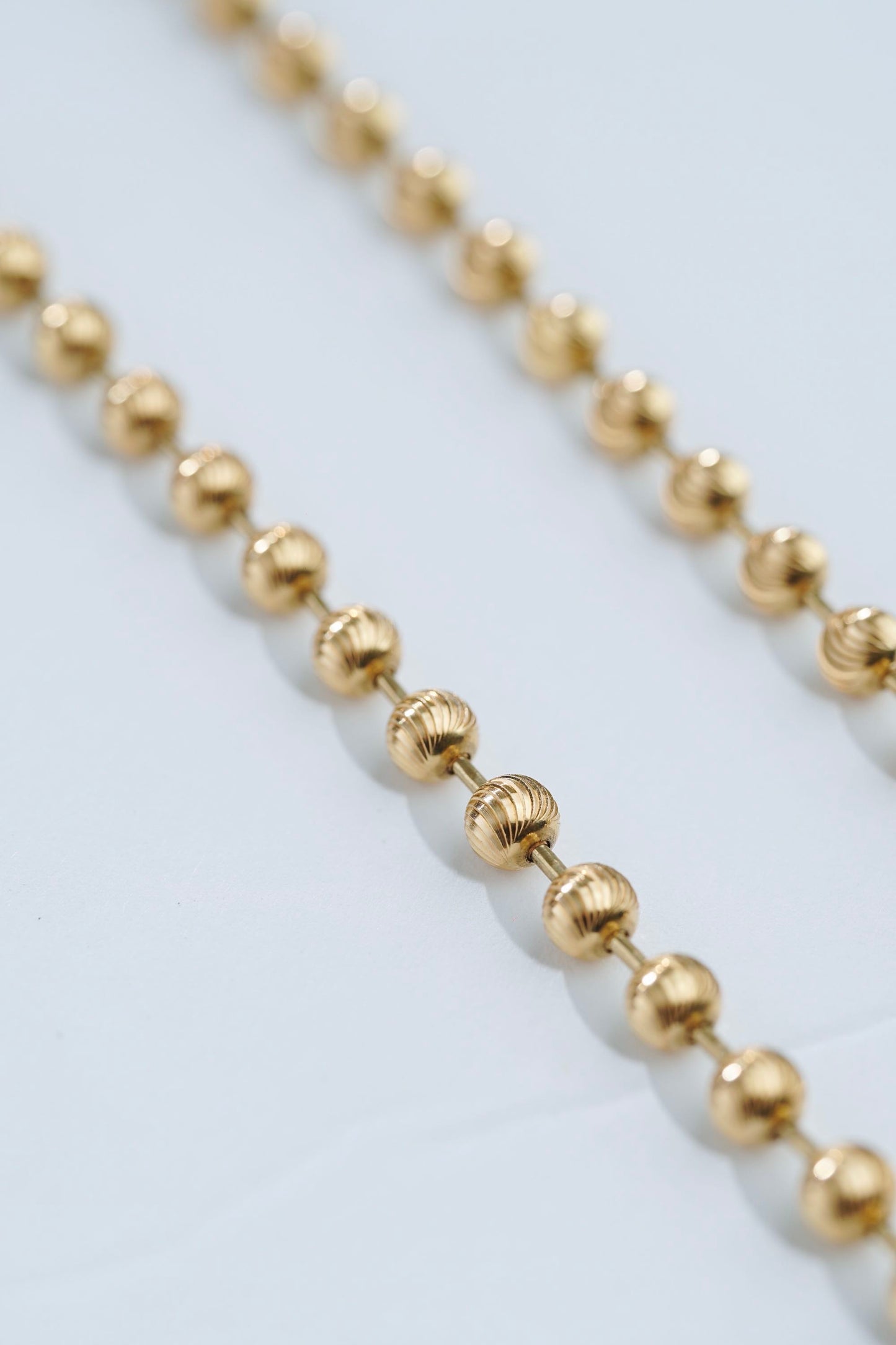 Cadena Militar 28.42gr 65cm Bola Luna Oro Amarillo Italy