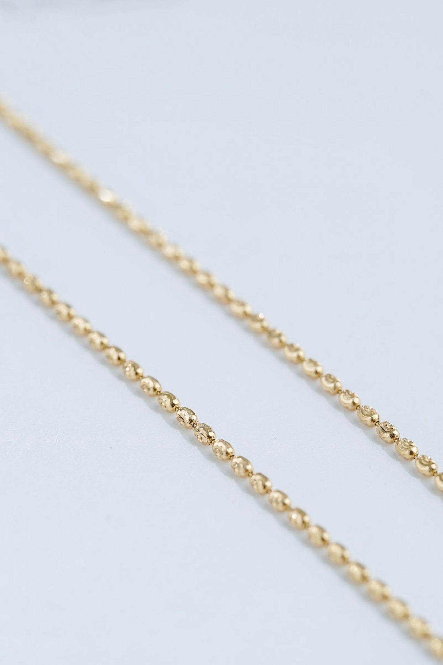 Cadena Militar 8.17gr 60cm Luna Bola Ovalo Oro Amarillo Italy