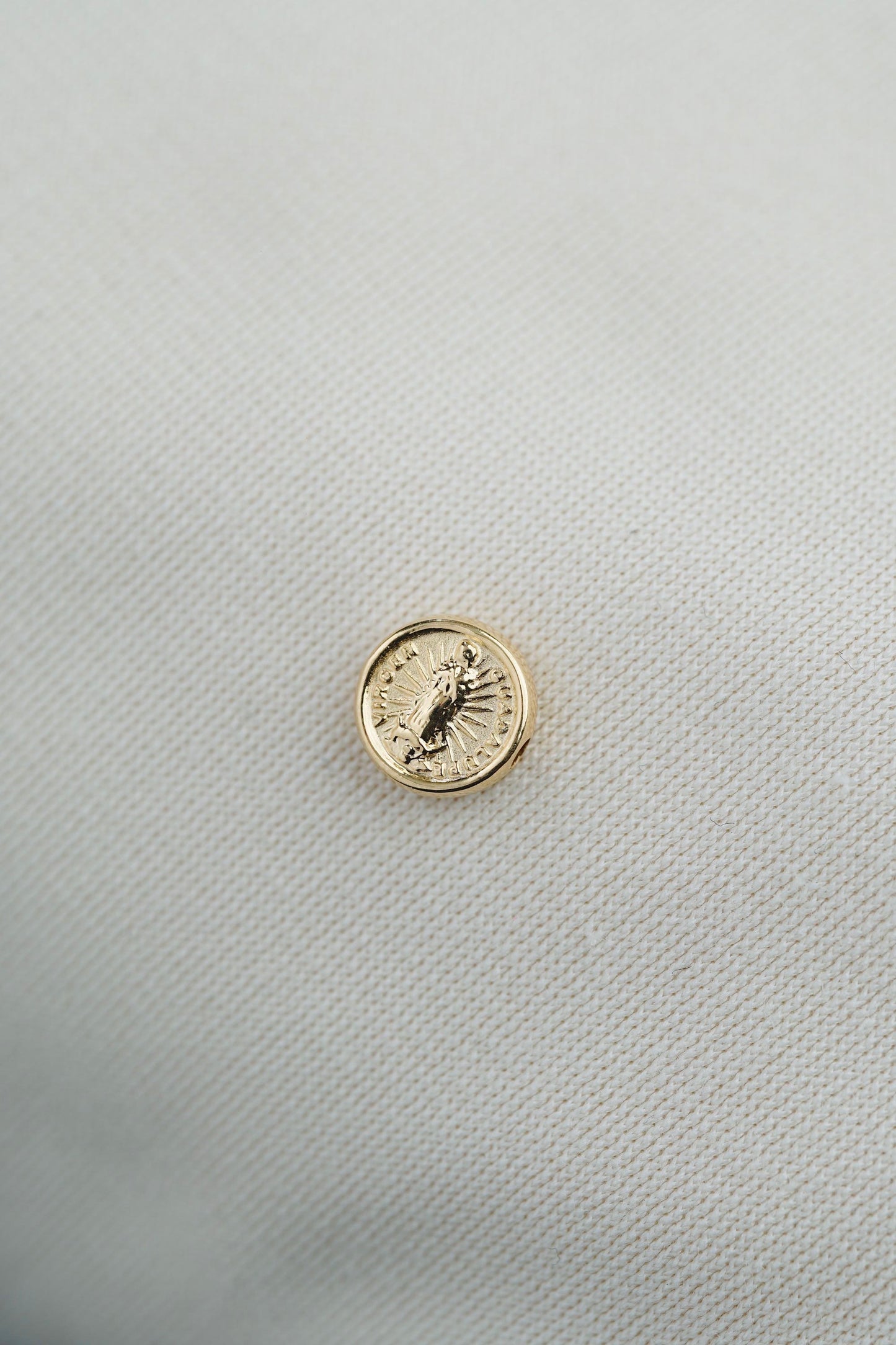 Herraje Virgen Guadalupe Tambor 0.64gr 10mm Oro Amarillo