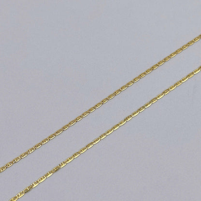 Cadena Escalera Plana De 1.85gr 50cm Oros Amarillo Italy