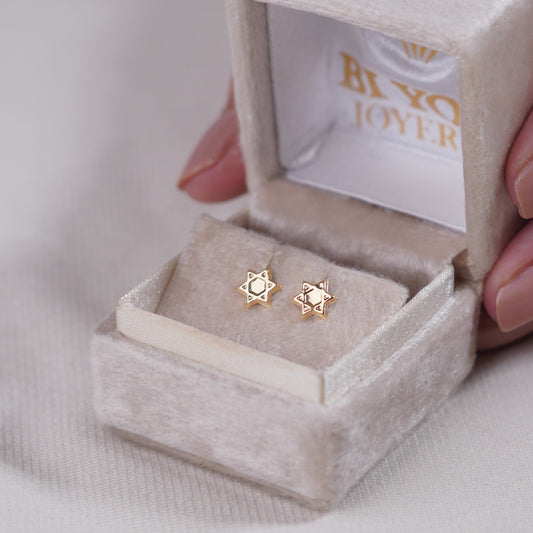 Topos Estrella De David 0.50gr 7.0mm Oro Amarillo
