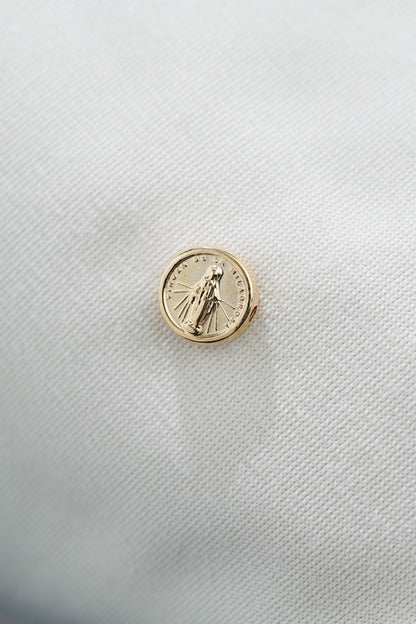 Herraje Virgen Milagrosa Tambor 0.44gr 8mm Oro Amarillo