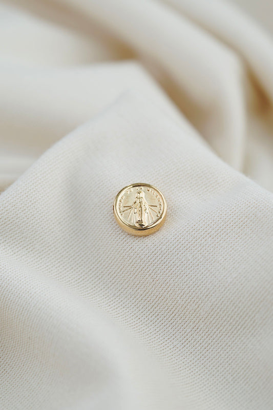 Herraje Virgen Milagrosa Tambor 0.44gr 8mm Oro Amarillo