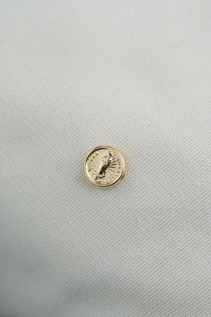 Herraje Virgen Guadalupe Tambor 0.64gr 10mm Oro Amarillo