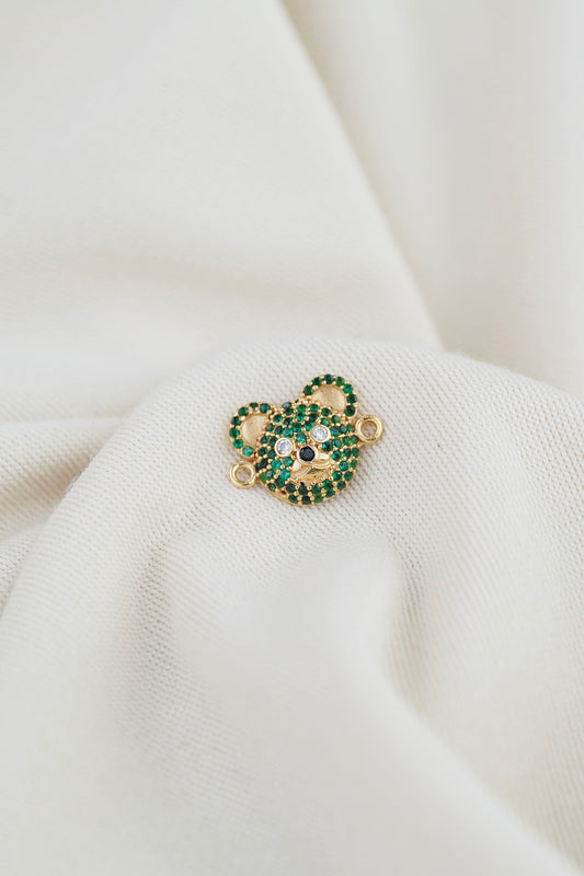 Herraje Cara De Oso 1.62gr 1.5cm Circones Verdes Oro Amarillo