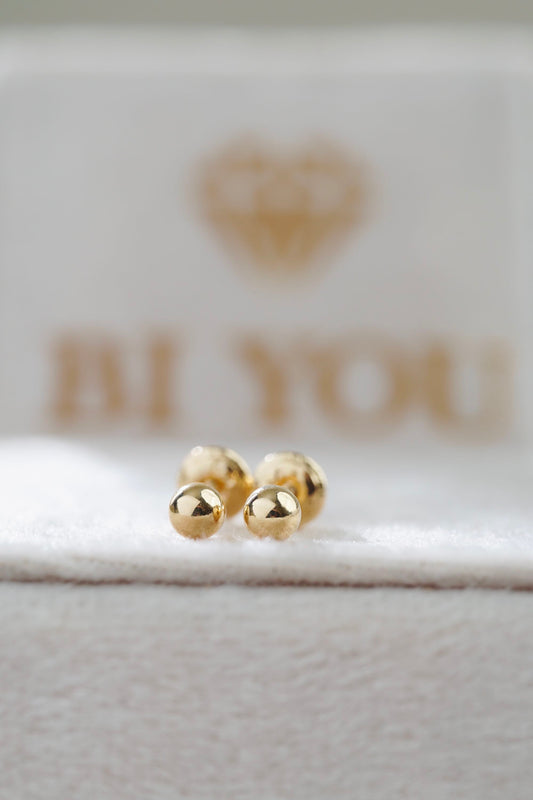 Topos Bola Lisa 0.62gr 6mm Oro Amarillo