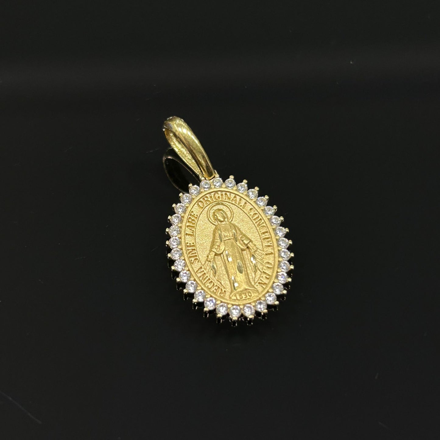 Dije Virgen Milagrosa 3.00gr 3cm Oro Amarillo Circones Italy