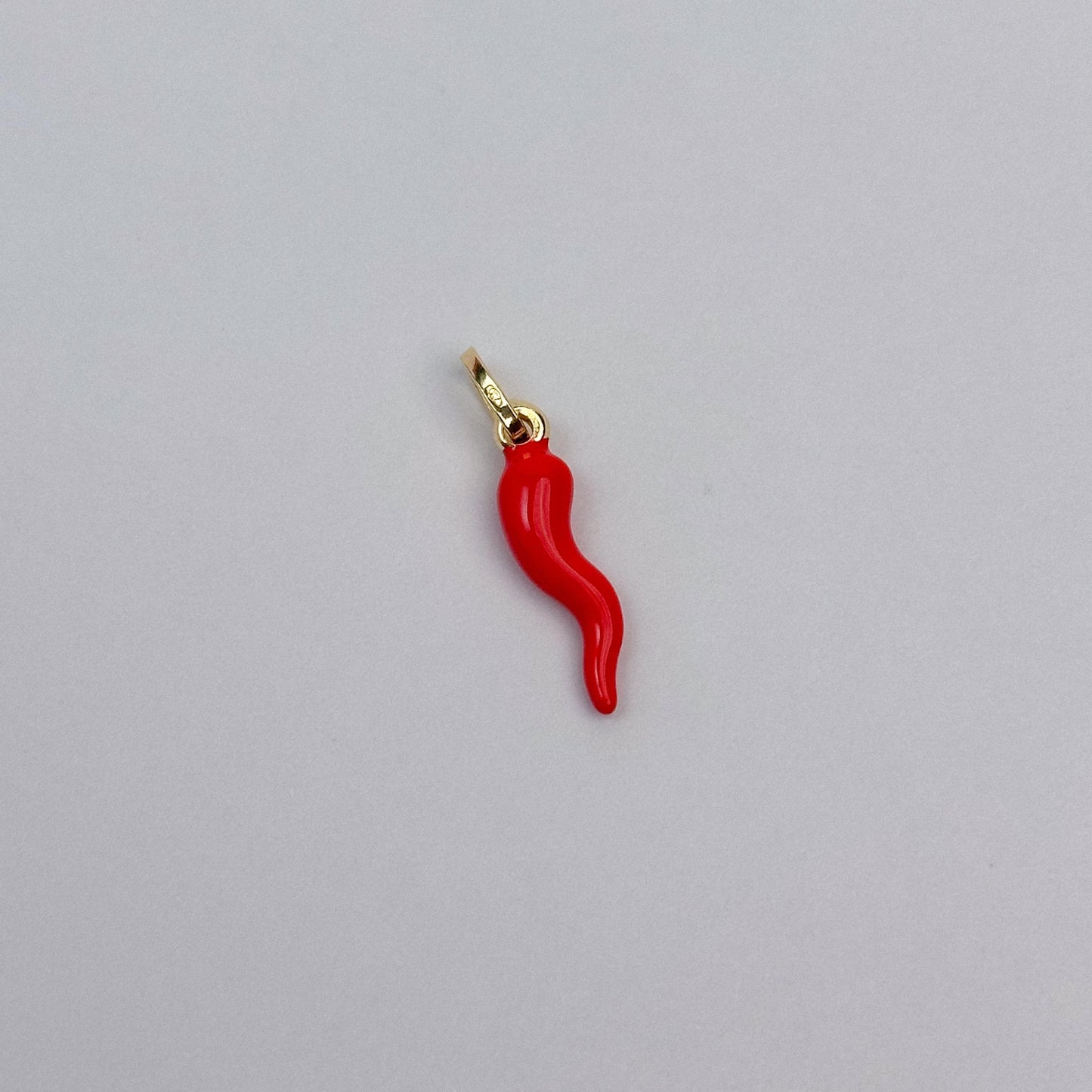 Dije Chile Rojo Protección 0.75gr 3.0cm Italy